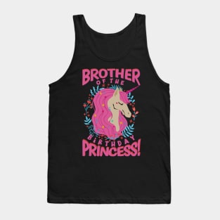 Brother of the Birthday Princess Unicorn Tank Top